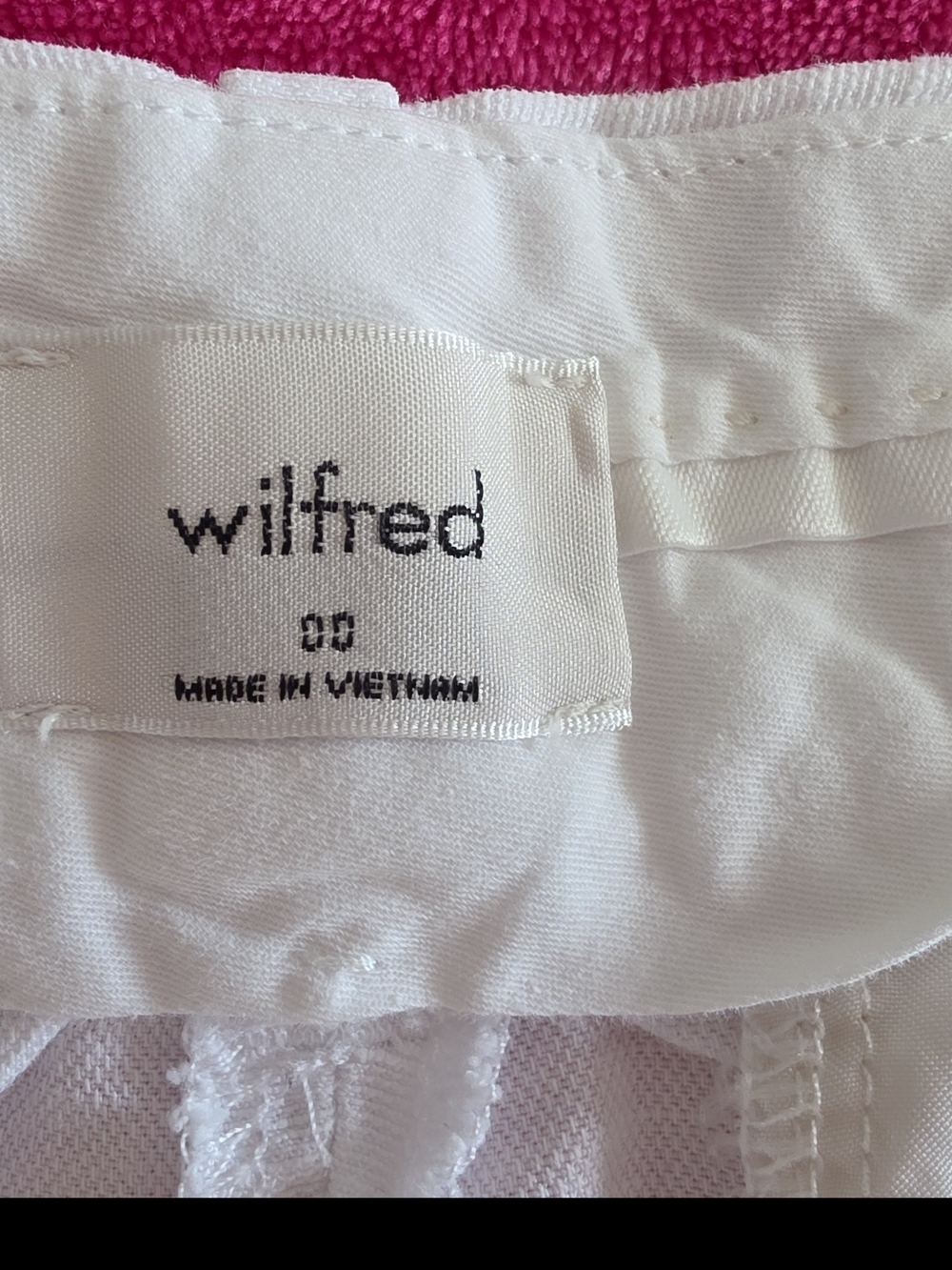 Wilfred White Garment with Pink Accent